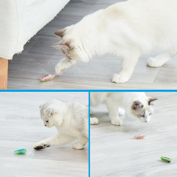 HKM-3791421 Micro Nano Worm Touch Toothbrush Bite Toy for Cats - Assorted Colors