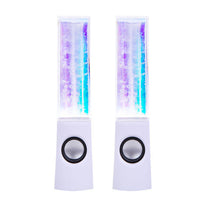 HKM-379219 Mini Water Dancing Speaker with Colorful LED Lights - USB Powered Audio for iPod, MP3, and Computer