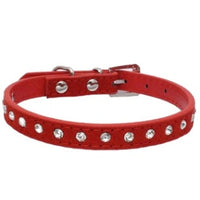 HKM-3792573 Diamond Rhinestone Pet Collar - Soft Microfiber Dog Accessory