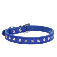 HKM-3792573 Diamond Rhinestone Pet Collar - Soft Microfiber Dog Accessory