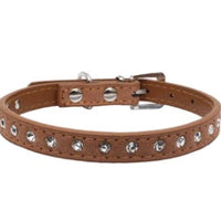 HKM-3792573 Diamond Rhinestone Pet Collar - Soft Microfiber Dog Accessory