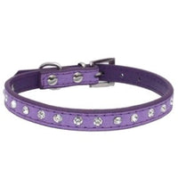HKM-3792573 Diamond Rhinestone Pet Collar - Soft Microfiber Dog Accessory