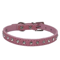 HKM-3792573 Diamond Rhinestone Pet Collar - Soft Microfiber Dog Accessory