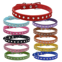 HKM-3792573 Diamond Rhinestone Pet Collar - Soft Microfiber Dog Accessory