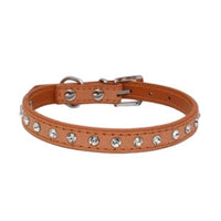 HKM-3792573 Diamond Rhinestone Pet Collar - Soft Microfiber Dog Accessory