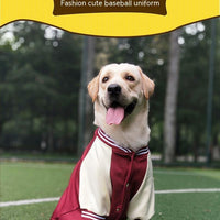 HKM-3792957 Stylish Baseball Uniform Pet Clothing for Medium to Extra-Large Dogs in Wine Red, Blue, and Navy Blue