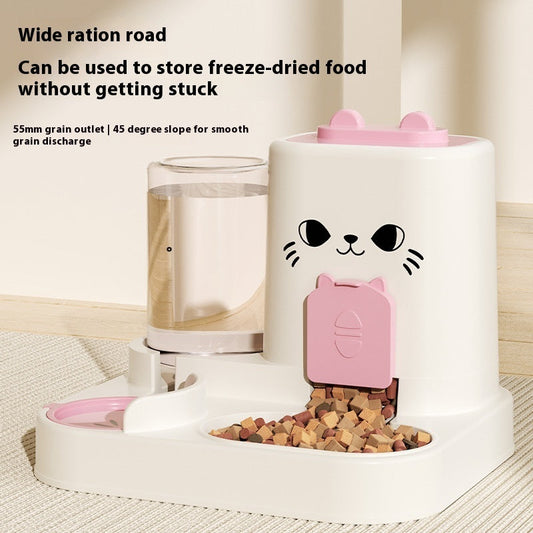 HKM-3794365 Integrated Cat Feeder with Water and Grain Station in Multiple Colors