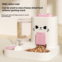 HKM-3794365 Integrated Cat Feeder with Water and Grain Station in Multiple Colors