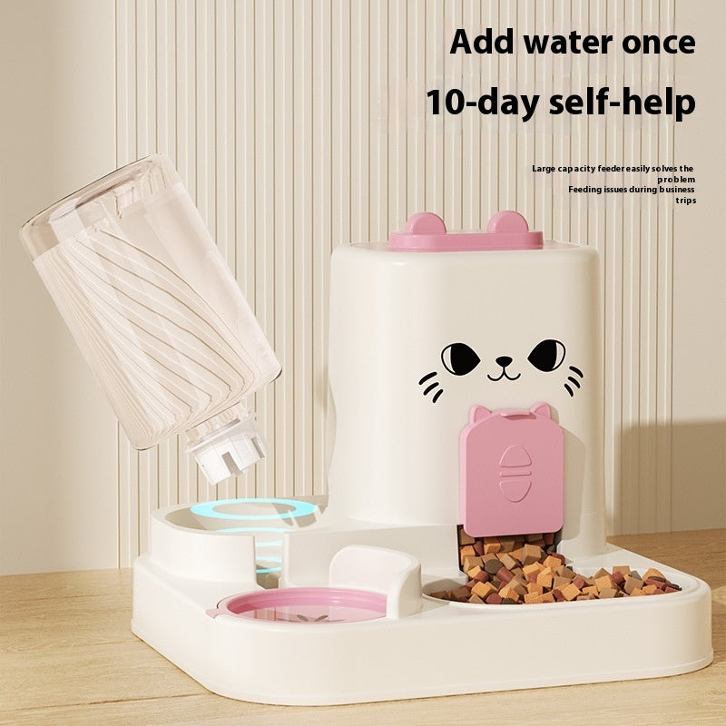 HKM-3794365 Integrated Cat Feeder with Water and Grain Station in Multiple Colors