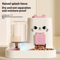 HKM-3794365 Integrated Cat Feeder with Water and Grain Station in Multiple Colors