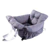 HKM-3794621 Portable Outdoor Cat and Dog Safety Kennel - Khaki and Graffiti Gray, Filled with PP Cotton, 50x50x30cm