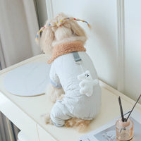 HKM-3795133 Light Green Extra Thick Band Pet Clothing with Toy Bear Pendant - Available in Multiple Sizes