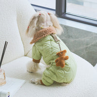 HKM-3795133 Light Green Extra Thick Band Pet Clothing with Toy Bear Pendant - Available in Multiple Sizes