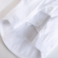 HKM-3796157 Formal Autumn and Winter Shirt for Pets – White Cloth Attire for Dogs and Cats in Various Sizes