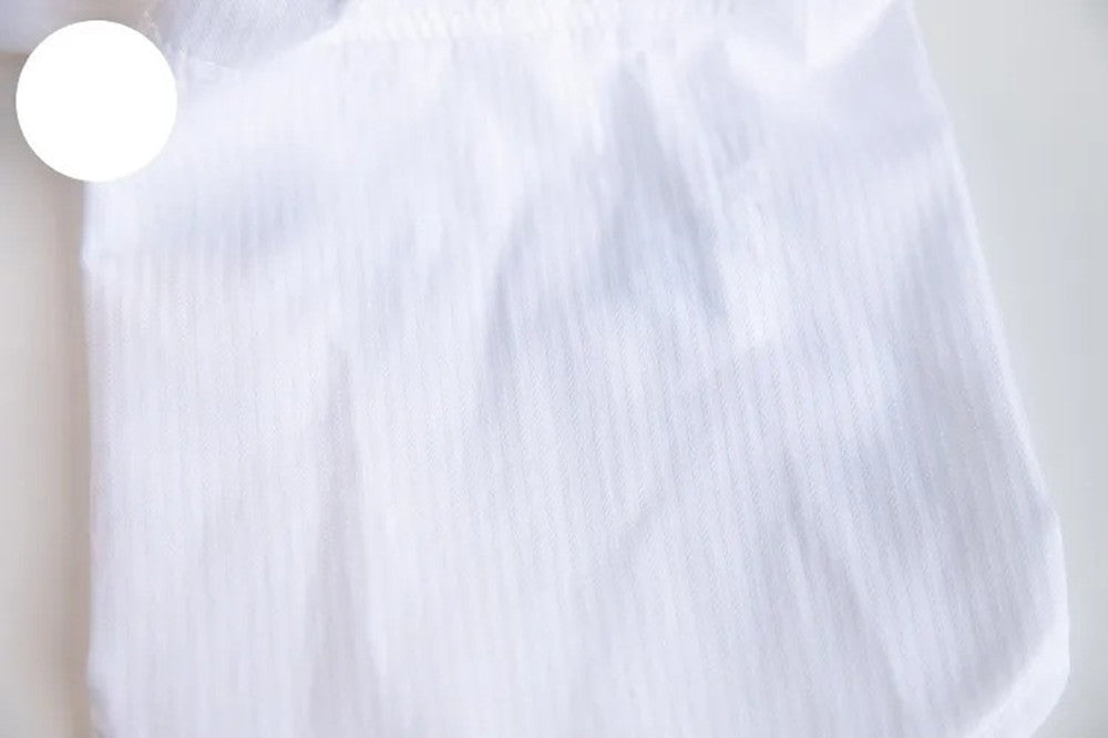 HKM-3796157 Formal Autumn and Winter Shirt for Pets – White Cloth Attire for Dogs and Cats in Various Sizes