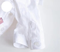 HKM-3796157 Formal Autumn and Winter Shirt for Pets – White Cloth Attire for Dogs and Cats in Various Sizes