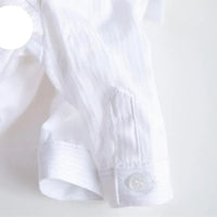 HKM-3796157 Formal Autumn and Winter Shirt for Pets – White Cloth Attire for Dogs and Cats in Various Sizes