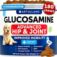 HKM-3796413 Glucosamine Chews for Dogs with Chondroitin and Hemp Oil for Joint Support, 120 Soft Treats