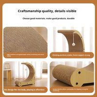 HKM-3796541 Arc-Shaped Corrugated Paper Cat Scratching Board and Nest Climbing Frame