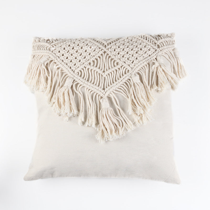 HKM-379667 Bohemian Geometric Cotton Pillowcase - 45x45cm Cushion Cover for Bedroom Decor