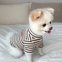 HKM-3796925 Lightweight Casual Dog Apparel in Coffee Bar Yellow - XS to XL Sizes Available