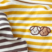 HKM-3796925 Lightweight Casual Dog Apparel in Coffee Bar Yellow - XS to XL Sizes Available