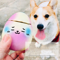 HKM-3797181 Latex Sounding Dog Toy Egg Model for Molar Cleaning and Boredom Relief