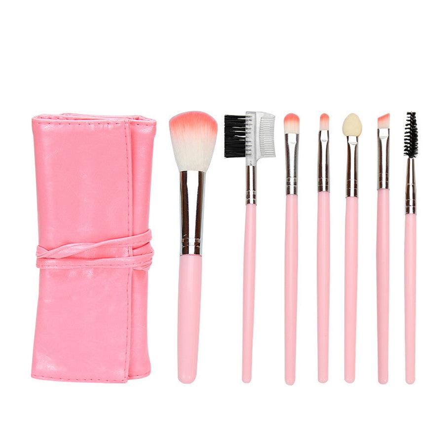 HKM-379731 Beginner Makeup Brush Set with Leather Case for Easy Storage and Travel