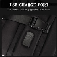 HKM-379731 Custom Logo Waterproof Nylon Laptop Backpack for 17-Inch Devices with USB Port - Unisex Fashion Design
