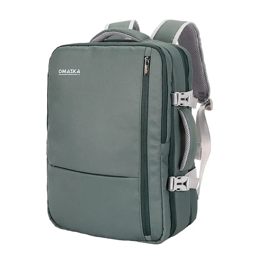 HKM-379731 Custom Logo Waterproof Nylon Laptop Backpack for 17-Inch Devices with USB Port - Unisex Fashion Design