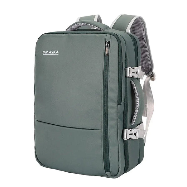 HKM-379731 Custom Logo Waterproof Nylon Laptop Backpack for 17-Inch Devices with USB Port - Unisex Fashion Design