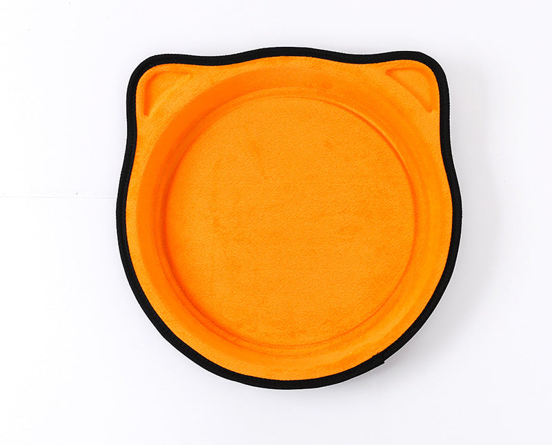 HKM-3797949 Sucker Window Sill Nest Round Cat Bed - Soft Short Plush Pet Nest for Cats