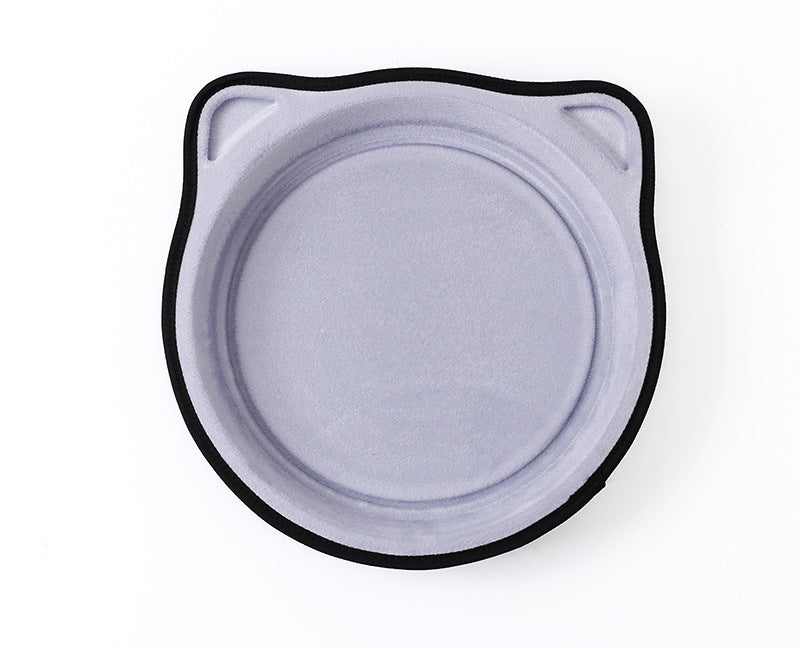 HKM-3797949 Sucker Window Sill Nest Round Cat Bed - Soft Short Plush Pet Nest for Cats