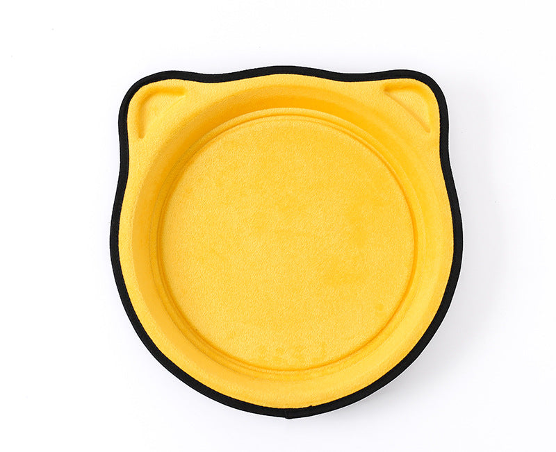 HKM-3797949 Sucker Window Sill Nest Round Cat Bed - Soft Short Plush Pet Nest for Cats