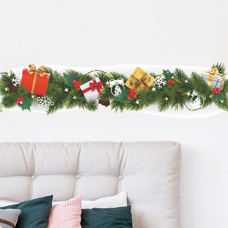 HKM-379795 Christmas Pine Branch Wall Sticker for Home Decoration, PVC, 16*59cm