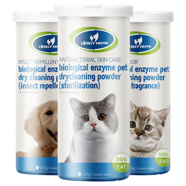 HKM-3798205 Pet Dry Cleaning Powder for Cats and Dogs - Cleansing, Nourishing, and Brightening Formula with Natural Ingredients