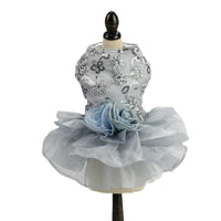 HKM-3798717 Elegant Pet Wedding Dress in Black, Gray or Gold ¨C Sizes XS to XL, Made of Polyester
