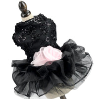 HKM-3798717 Elegant Pet Wedding Dress in Black, Gray or Gold ¨C Sizes XS to XL, Made of Polyester