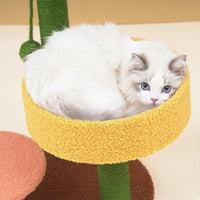 HKM-3799613 Cat Climbing Frame with Sisal Hemp Column for Scratching and Cozy Nesting