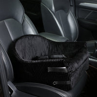 HKM-3800381 Portable Pet Car Seat Armrest for Travel - Available in Brown, Rose Red, Black, and Dark Red Cloth