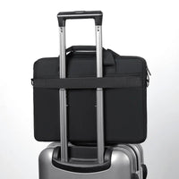 HKM-380051 Genuine Leather Executive Briefcase for Men - Luxury Laptop Shoulder Bag for Business