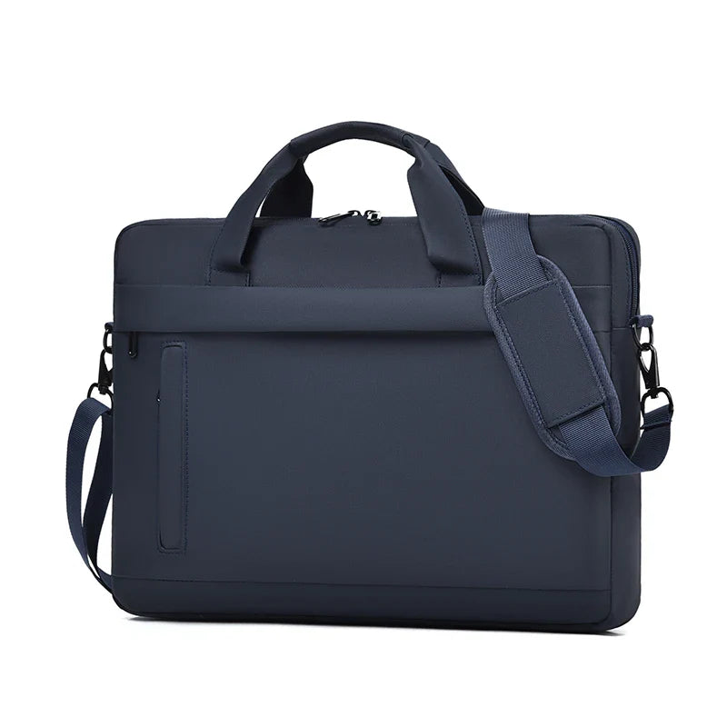 HKM-380051 Genuine Leather Executive Briefcase for Men - Luxury Laptop Shoulder Bag for Business