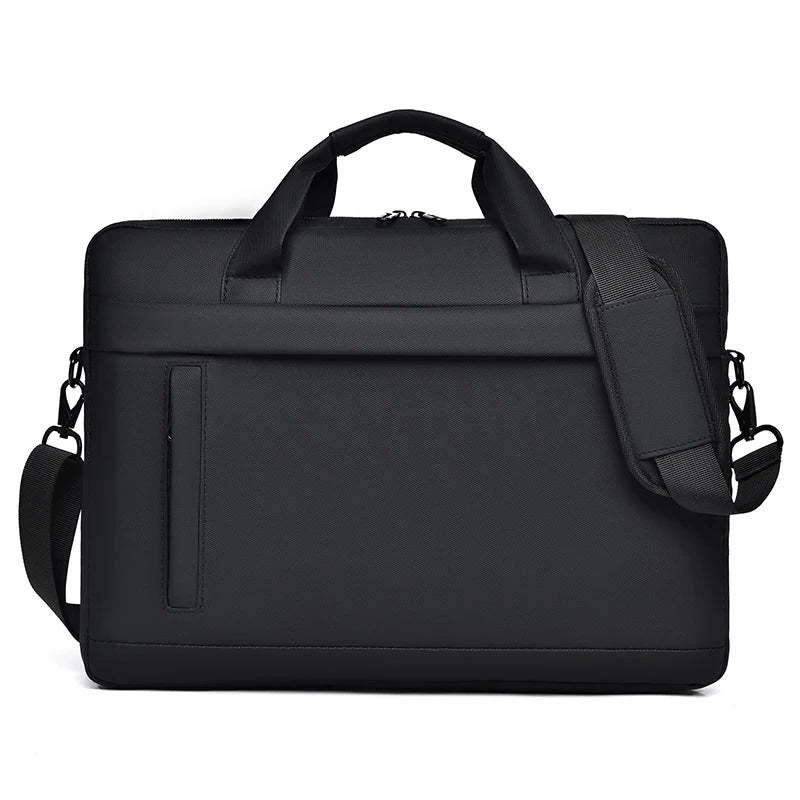 HKM-380051 Genuine Leather Executive Briefcase for Men - Luxury Laptop Shoulder Bag for Business