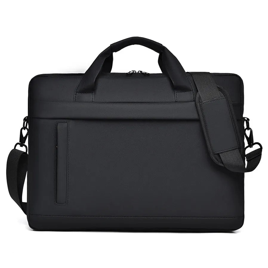 HKM-380051 Genuine Leather Executive Briefcase for Men - Luxury Laptop Shoulder Bag for Business