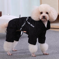 HKM-3800765 Red and Black Four-Legged Cotton and Fleece Sweaters for Small Dogs