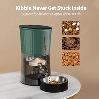HKM-380115 4L Smart Automatic Pet Feeder with Dual Power, Voice Recorder, and Timed Dispensing for Small Animals