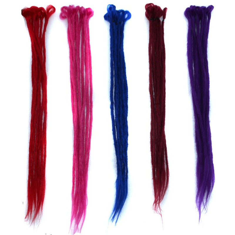 HKM-380243 Gradient Two-Color Braided Wig - Medium Length High Temperature Fiber Styling