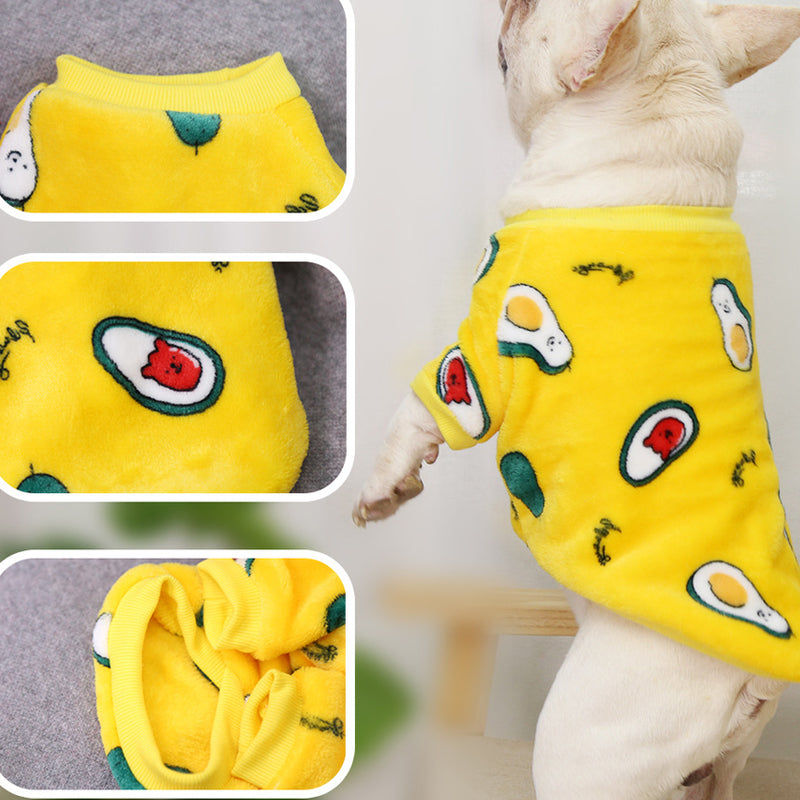 HKM-3802941 Cozy Coral Fleece Autumn and Winter Pajamas Jacket for Pets