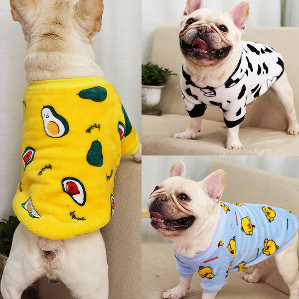 HKM-3802941 Cozy Coral Fleece Autumn and Winter Pajamas Jacket for Pets