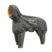 HKM-3803709 Waterproof Four-Legged Raincoat for Medium to Large Dogs in Dark Khaki and Dark Blue